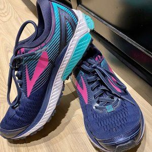 Brooks Ghost 10 Running Shoe Navy/Pink/Teal